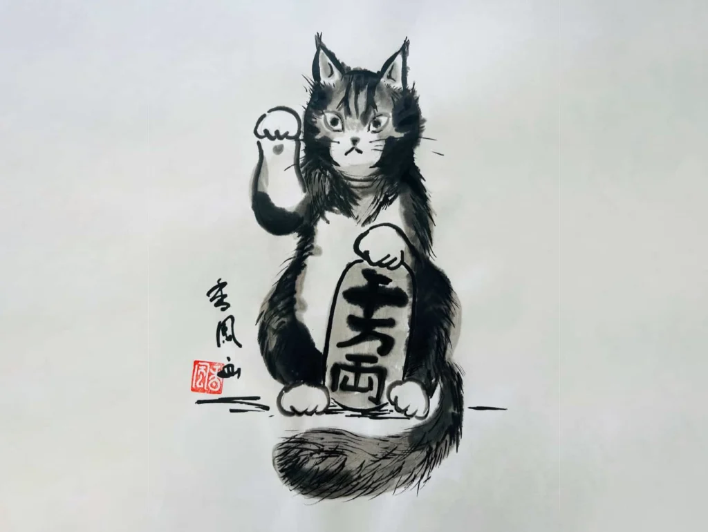 Japanese Ink Painting: Learn Sumi-e Through Lucky Cat