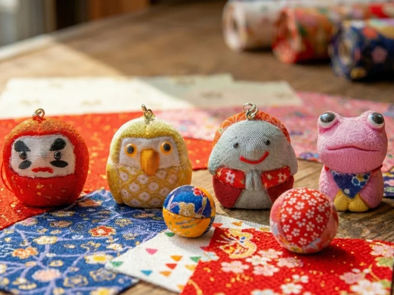 Japanese Kimekomi Doll Making: Daruma, Frog, Jizo & Owl