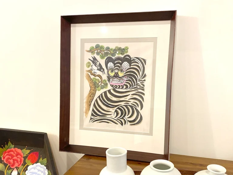 Korean MInhwa Painting: Tiger with Big Grin